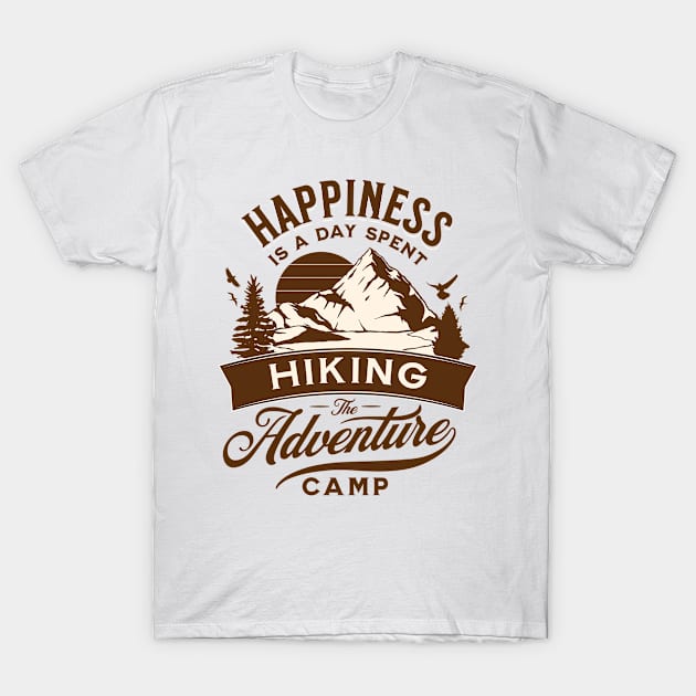 Happiness Is A Day Spent Hiking Vintage T-Shirt by jiromie